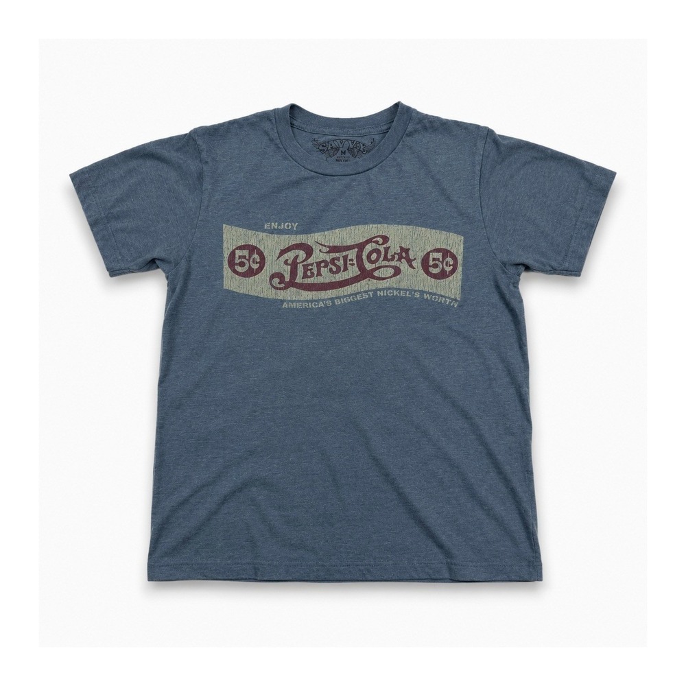 Savvy Pepsi-Cola T-Shirt Womens S Blue Good Vintage Graphic Tee Distressed